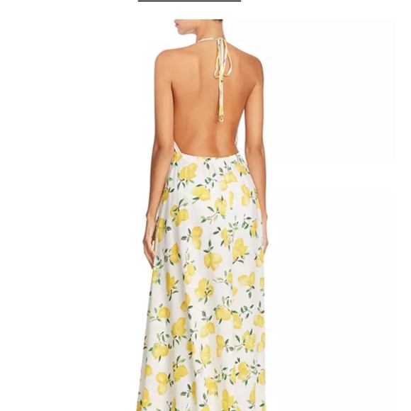 Kate Spade Lemon Halter Swim Cover Up Maxi Dress - Picture 3 of 9